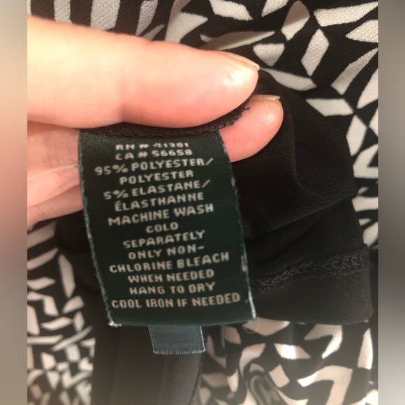 Lauren by Ralph Lauren Black & White Dress Size 4 - Picture 6 of 9